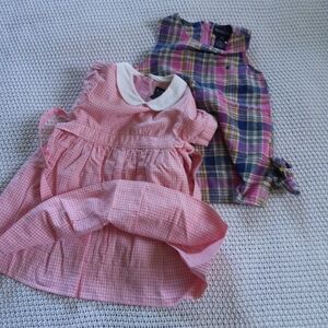 Ralph Lauren Baby Pink Gingham & Madras Plaid Dresses